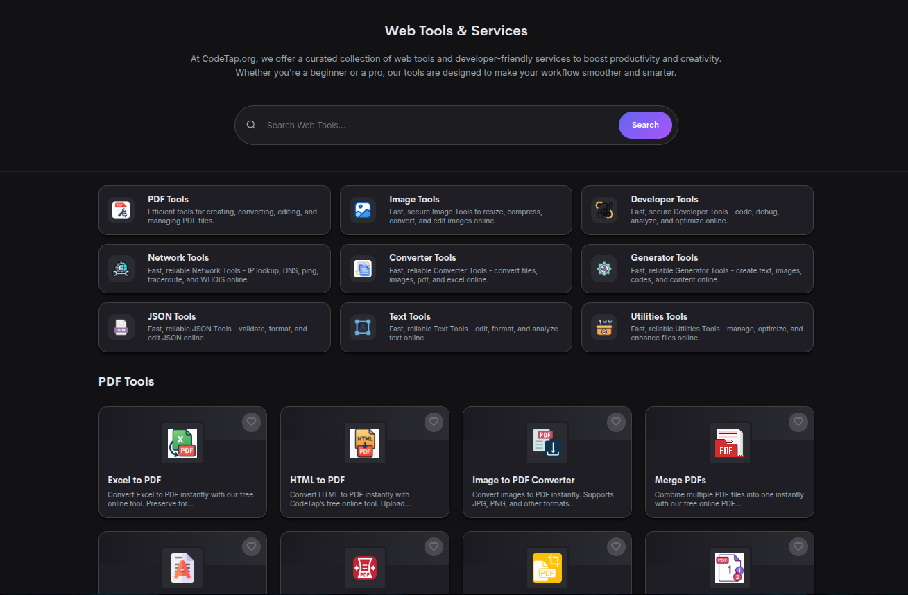 CodeTap Tools Directory