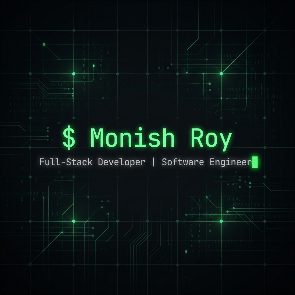 Monish Roy | Full Stack Developer | Laravel, React & Next.js